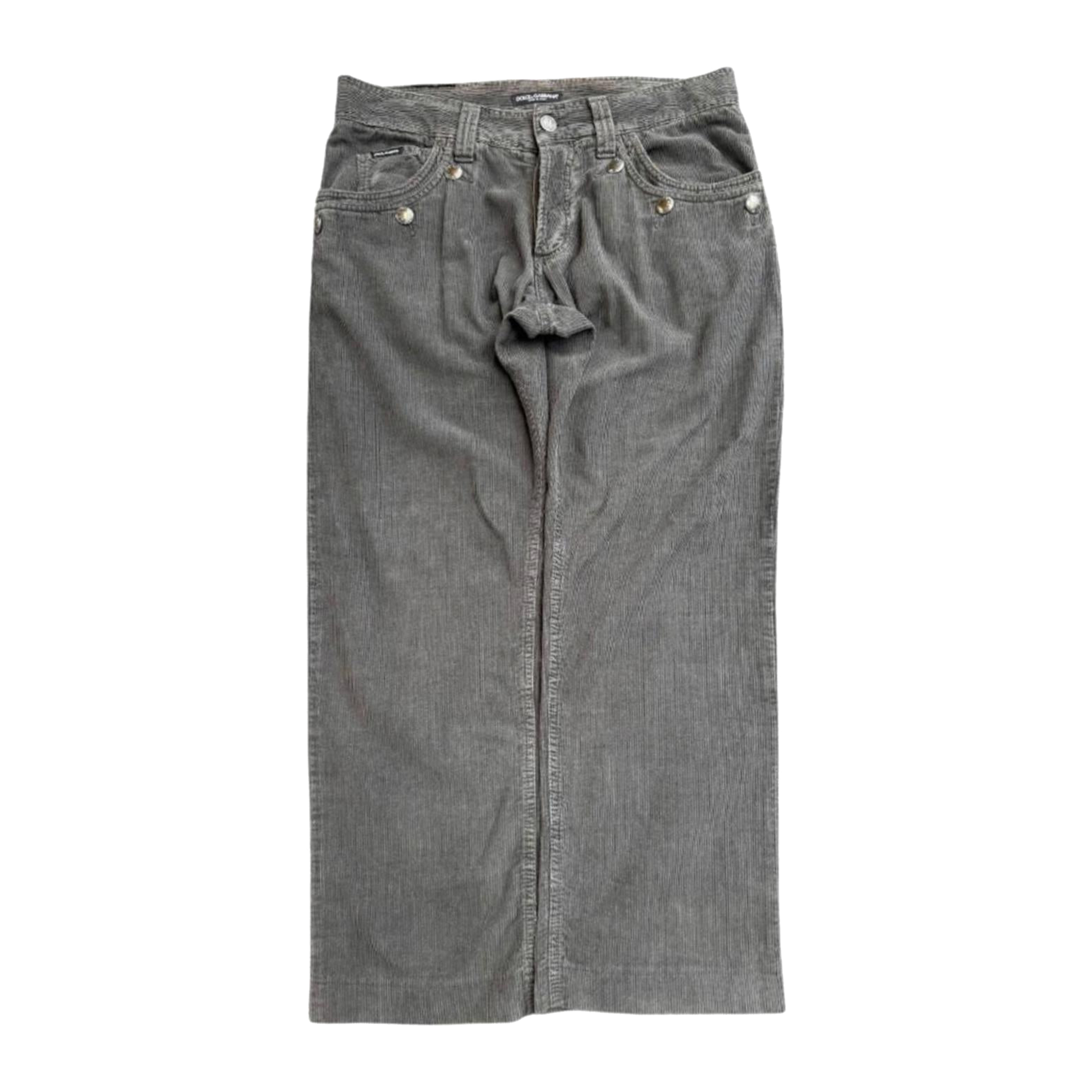 684 Dolce & Gabana Y2K Vintage Men's Loose Fit Corduroy Jeans W36