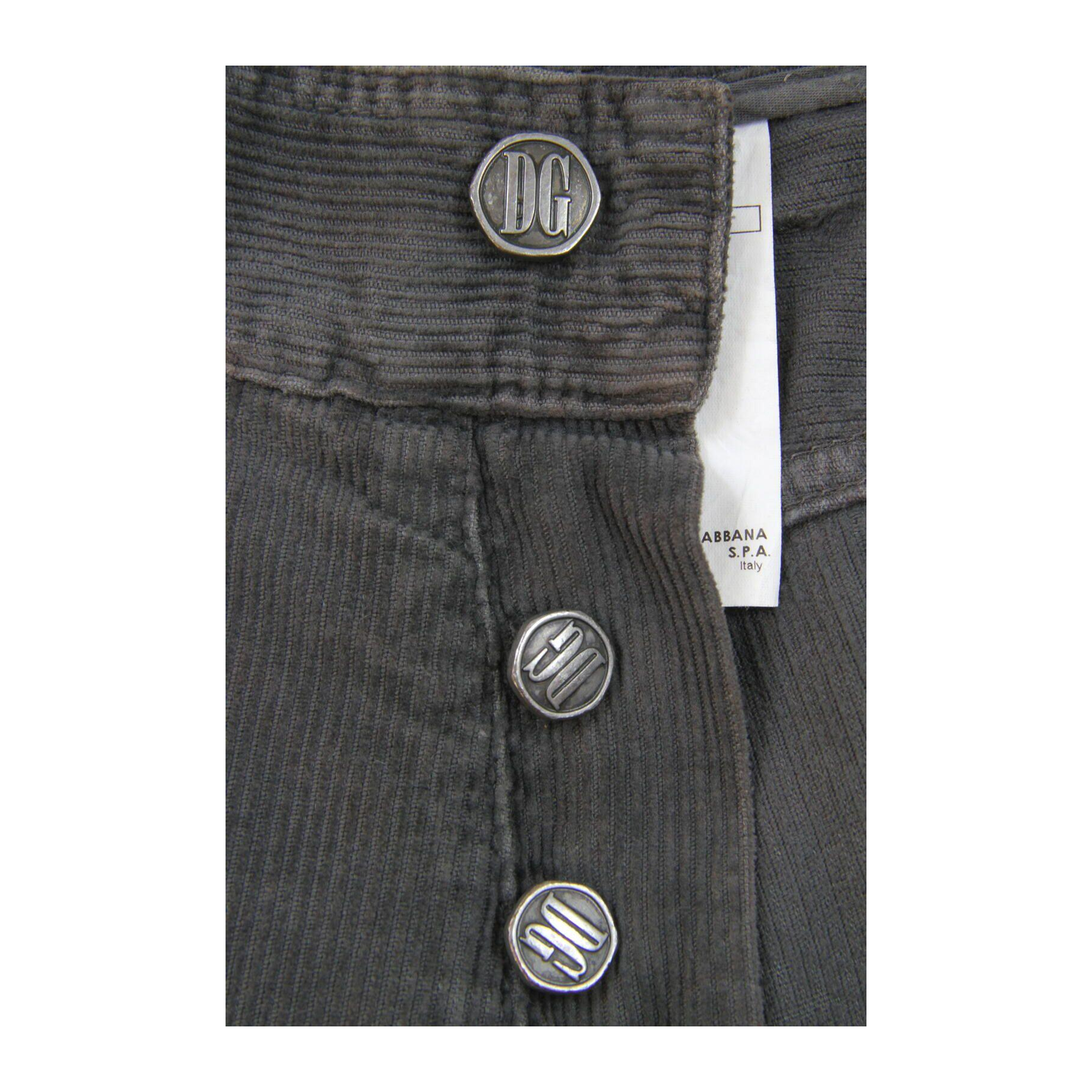 684 Dolce & Gabana Y2K Vintage Men's Loose Fit Corduroy Jeans W36