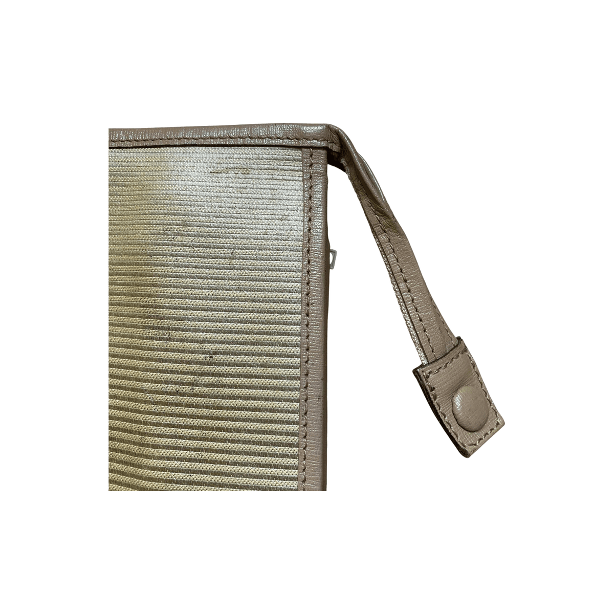 YVES SAINT LAURENT 1980's Vintage Clutch Bag Khaki