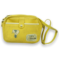 Japanese Vintage Leather School Shoulder Bag Yellow