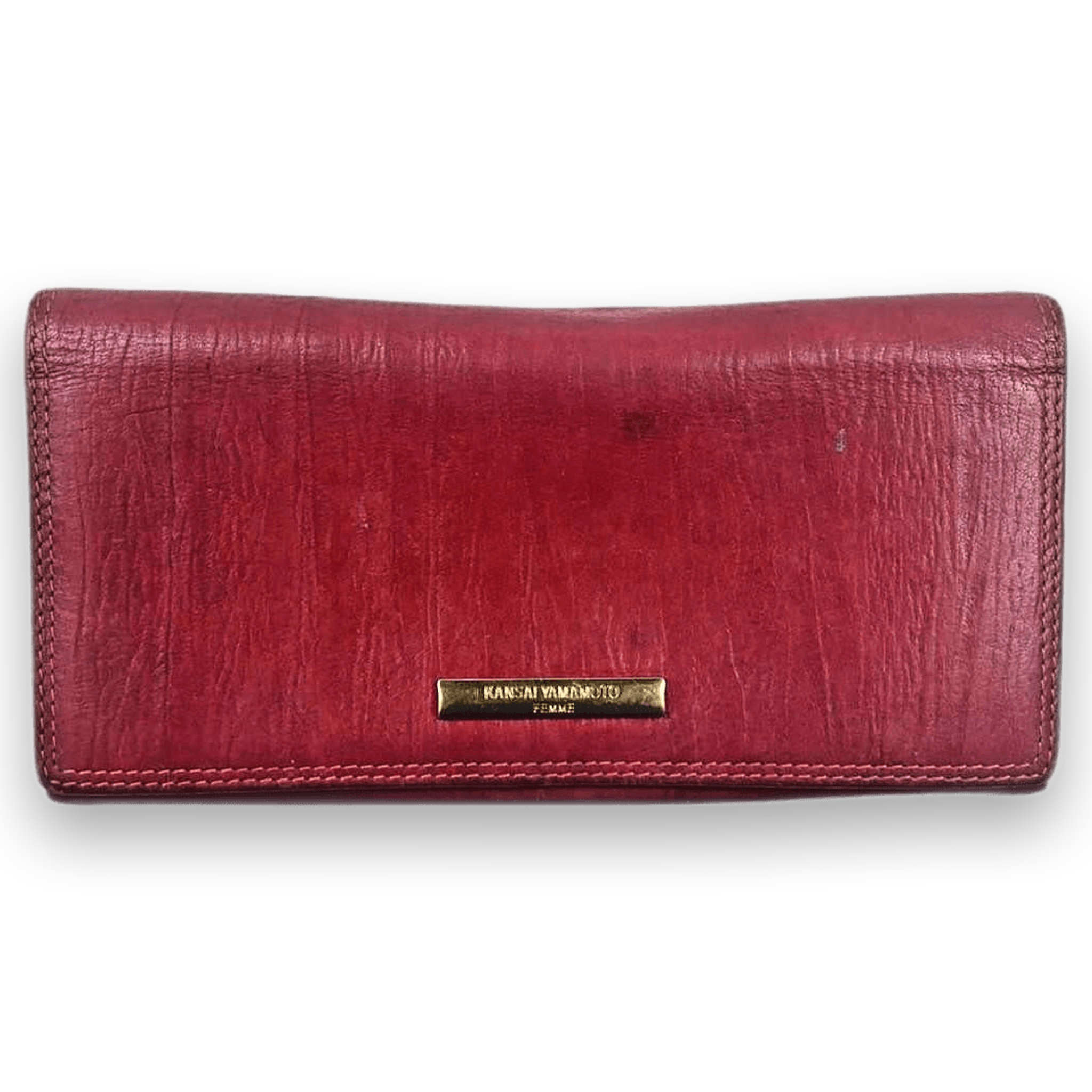 Kansai Yamamoto Femme Classic Vintage Leather Wallet Pink