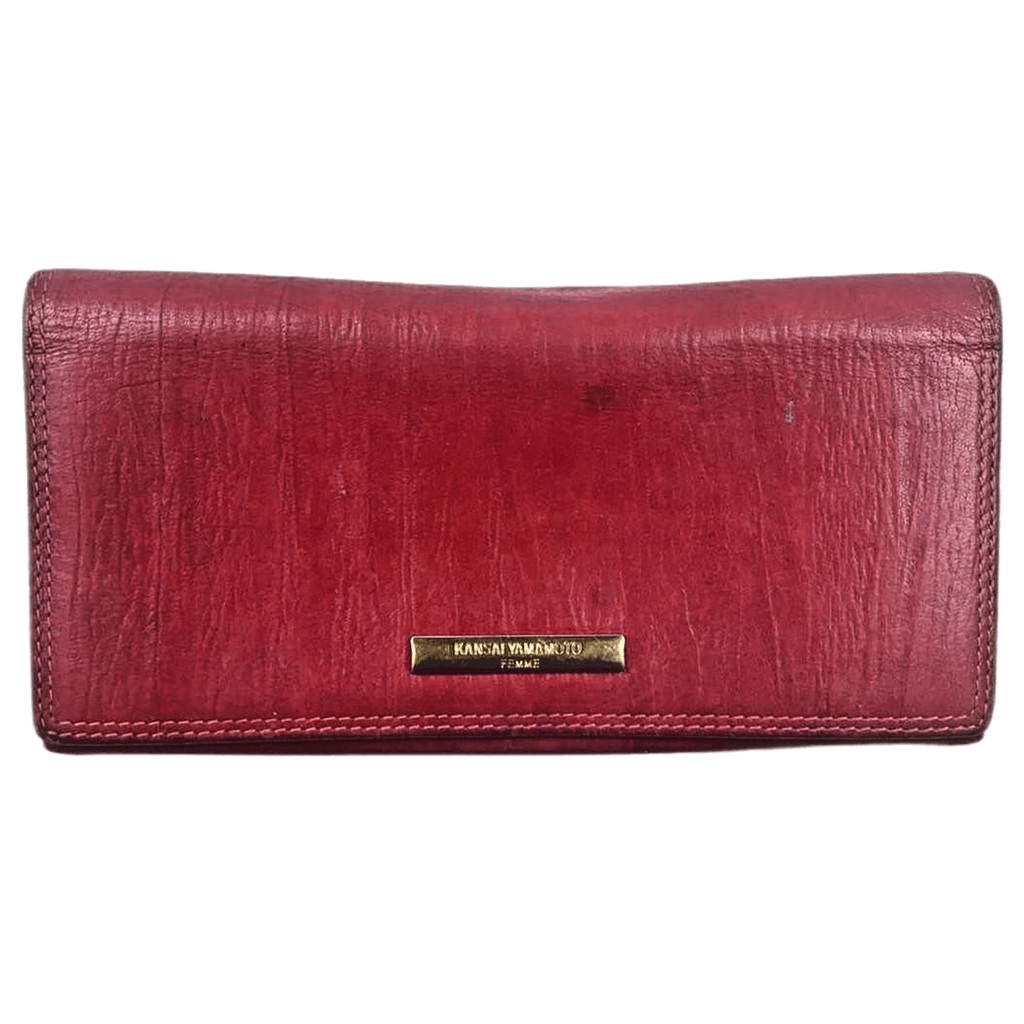 Kansai Yamamoto Femme Classic Vintage Leather Wallet Pink