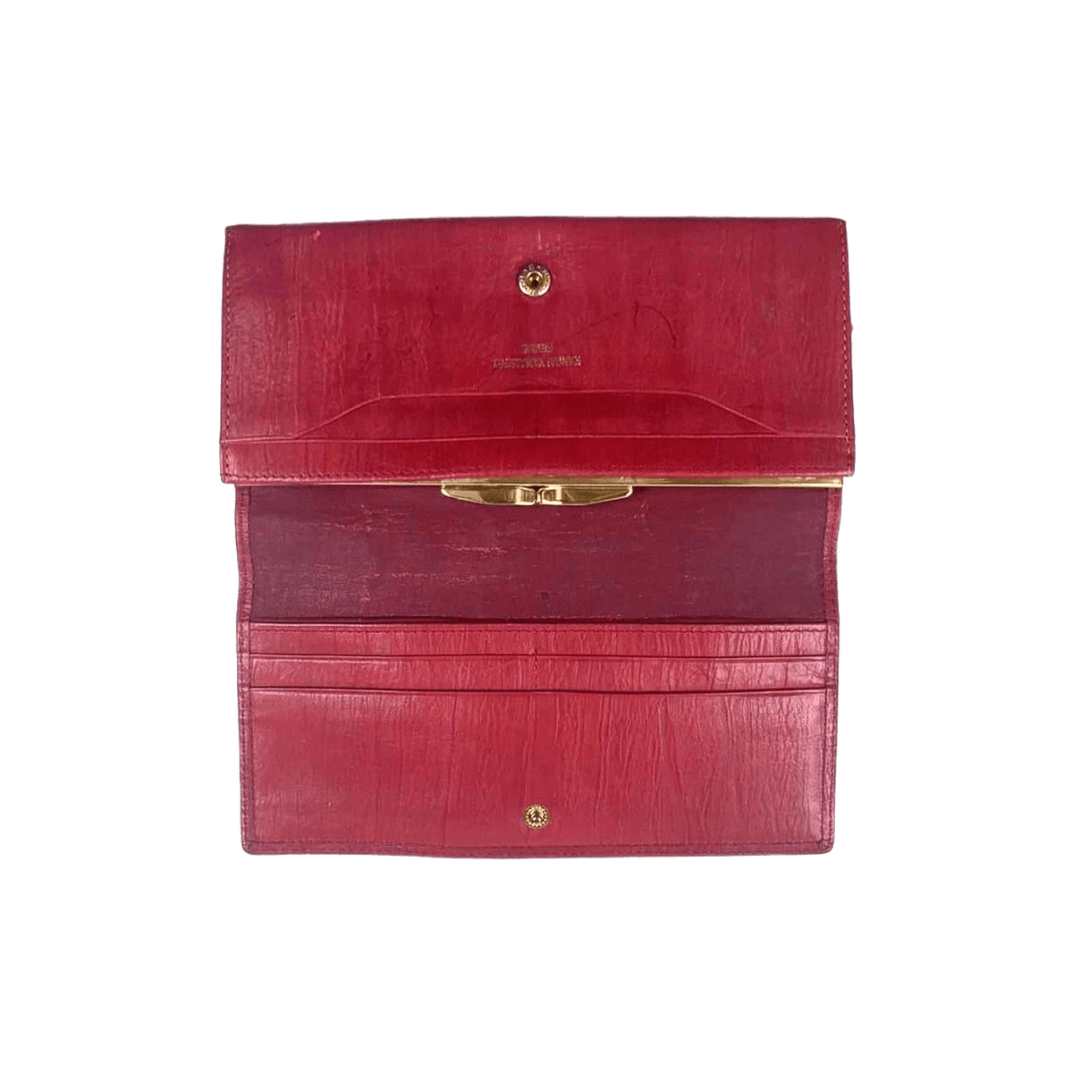 Kansai Yamamoto Femme Classic Vintage Leather Wallet Pink