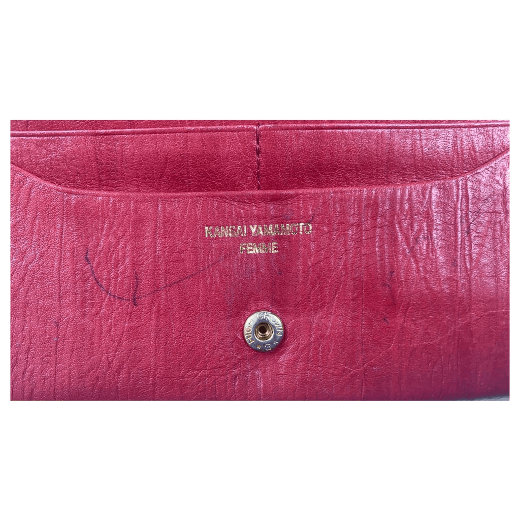 Kansai Yamamoto Femme Classic Vintage Leather Wallet Pink