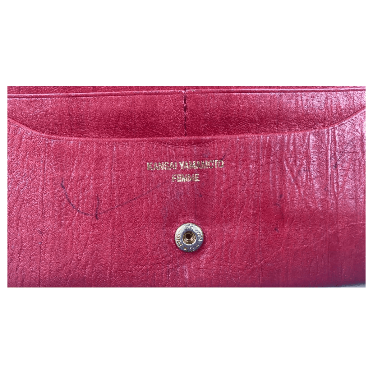 Kansai Yamamoto Femme Classic Vintage Leather Wallet Pink