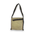 Japan Vintage Woven Wool with Knitted Accent Tote Bag Cream