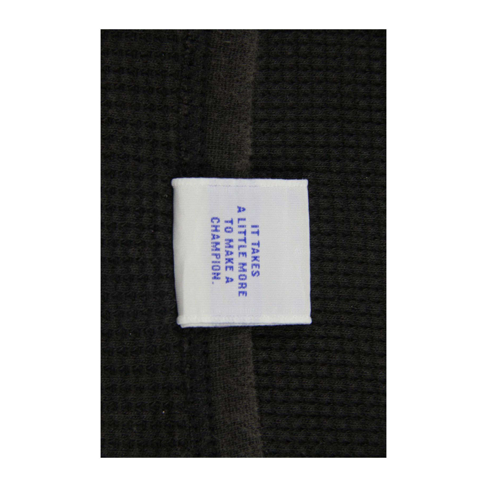 1750 Champion Long Sleeve Waffle Weave T Shirt Black XL