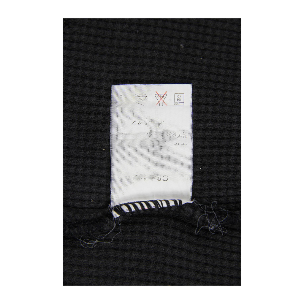 1750 Champion Long Sleeve Waffle Weave T Shirt Black XL