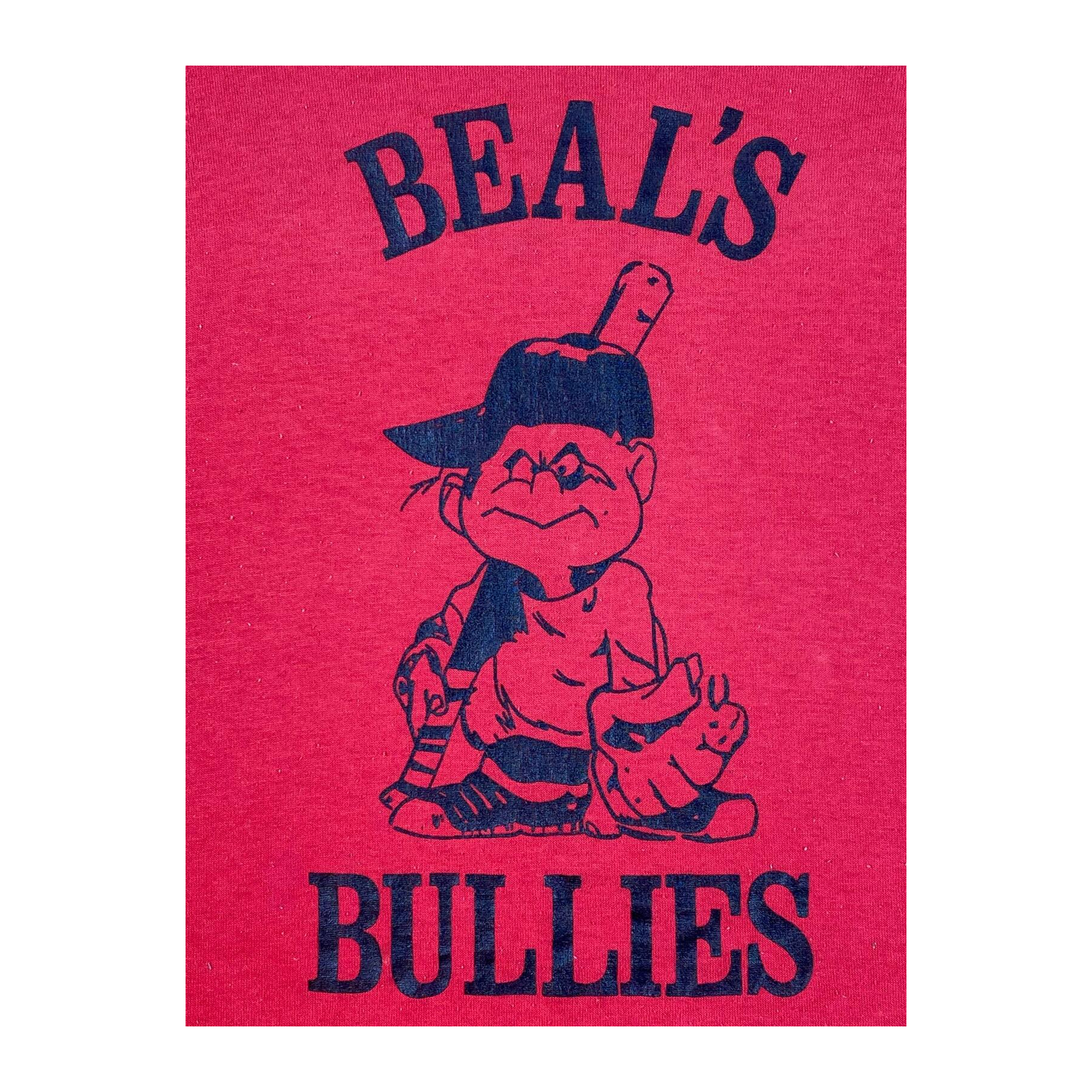 2089 Beal's Bullies 1990 Single Stitch Vintage T Shirt Red M