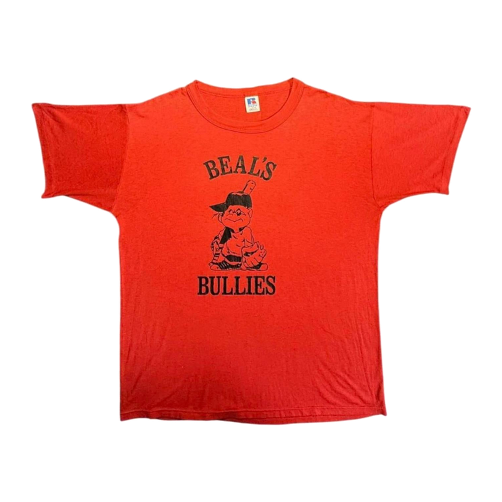 2089 Beal's Bullies 1990 Single Stitch Vintage T Shirt Red M
