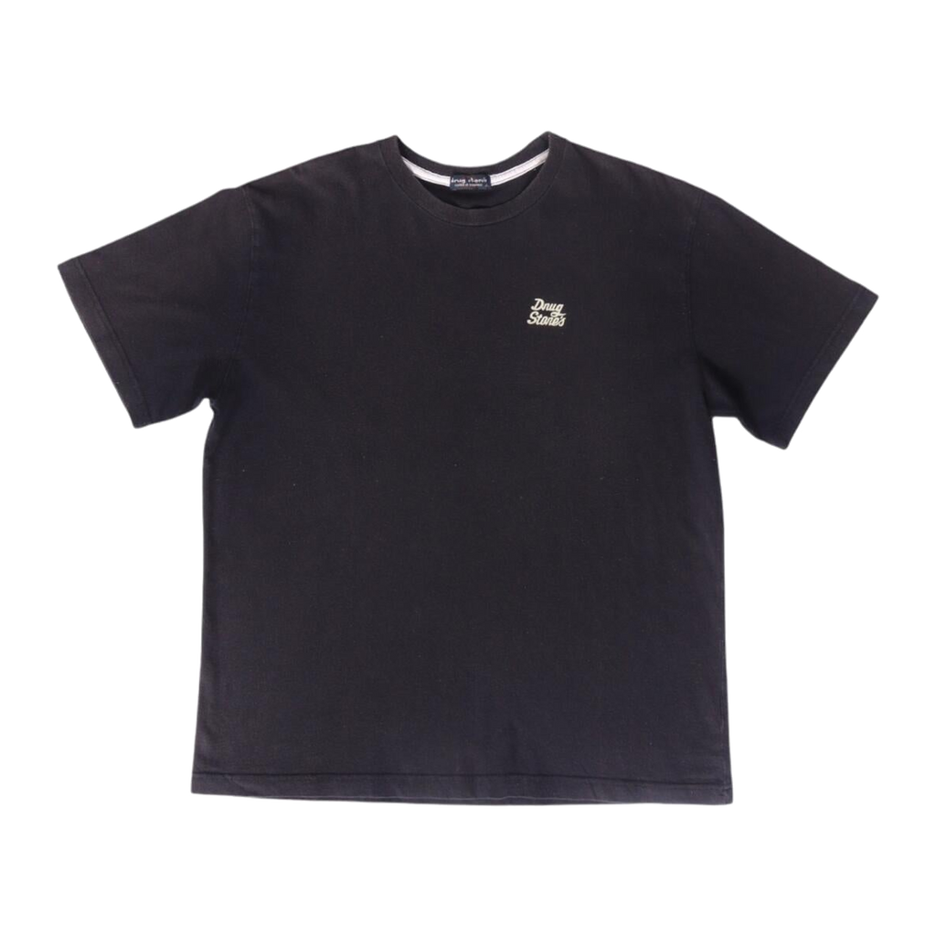 991 Drug Stores Japan Y2K Vintage Short Sleeve Graphic T Shirt Black L