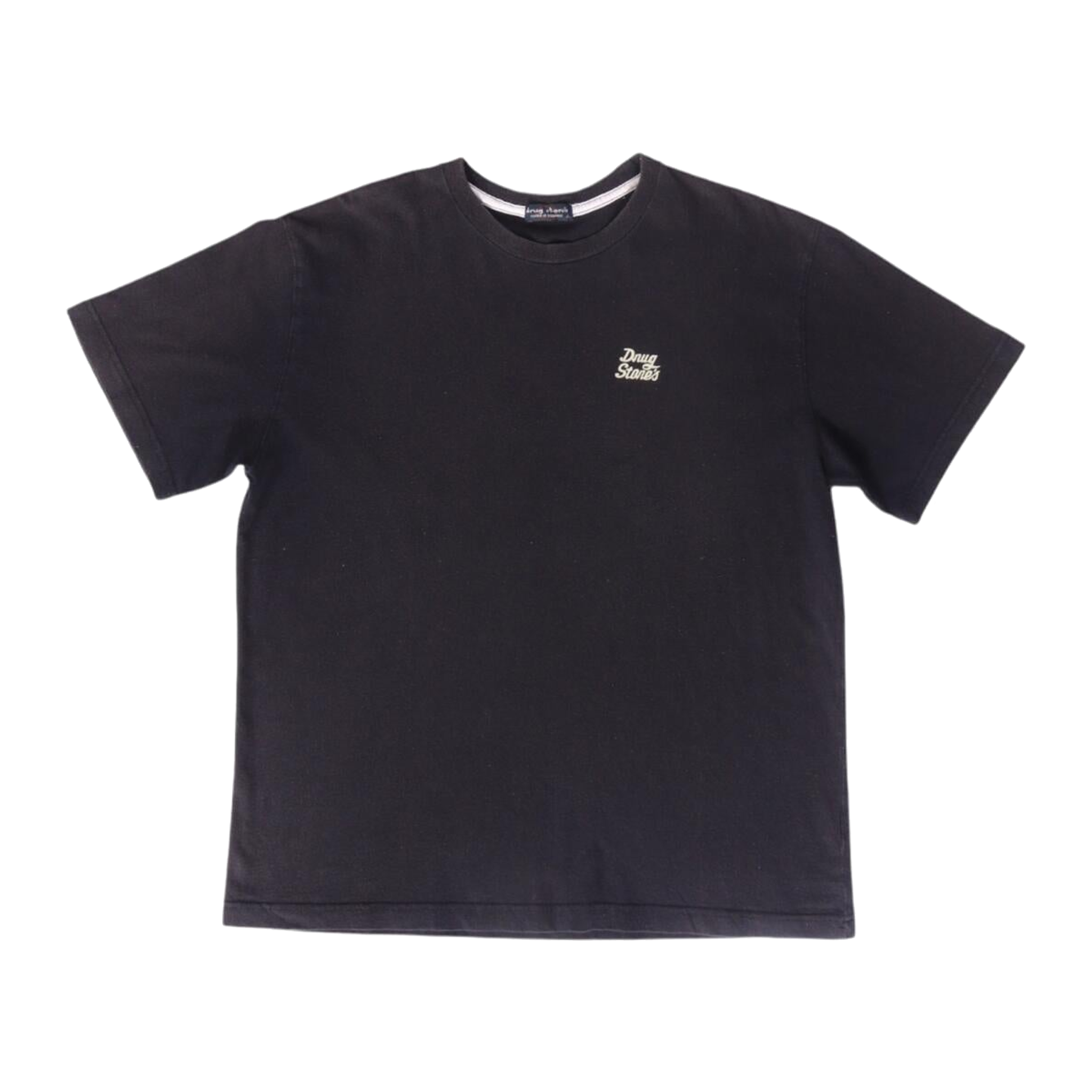 991 Drug Stores Japan Y2K Vintage Short Sleeve Graphic T Shirt Black L