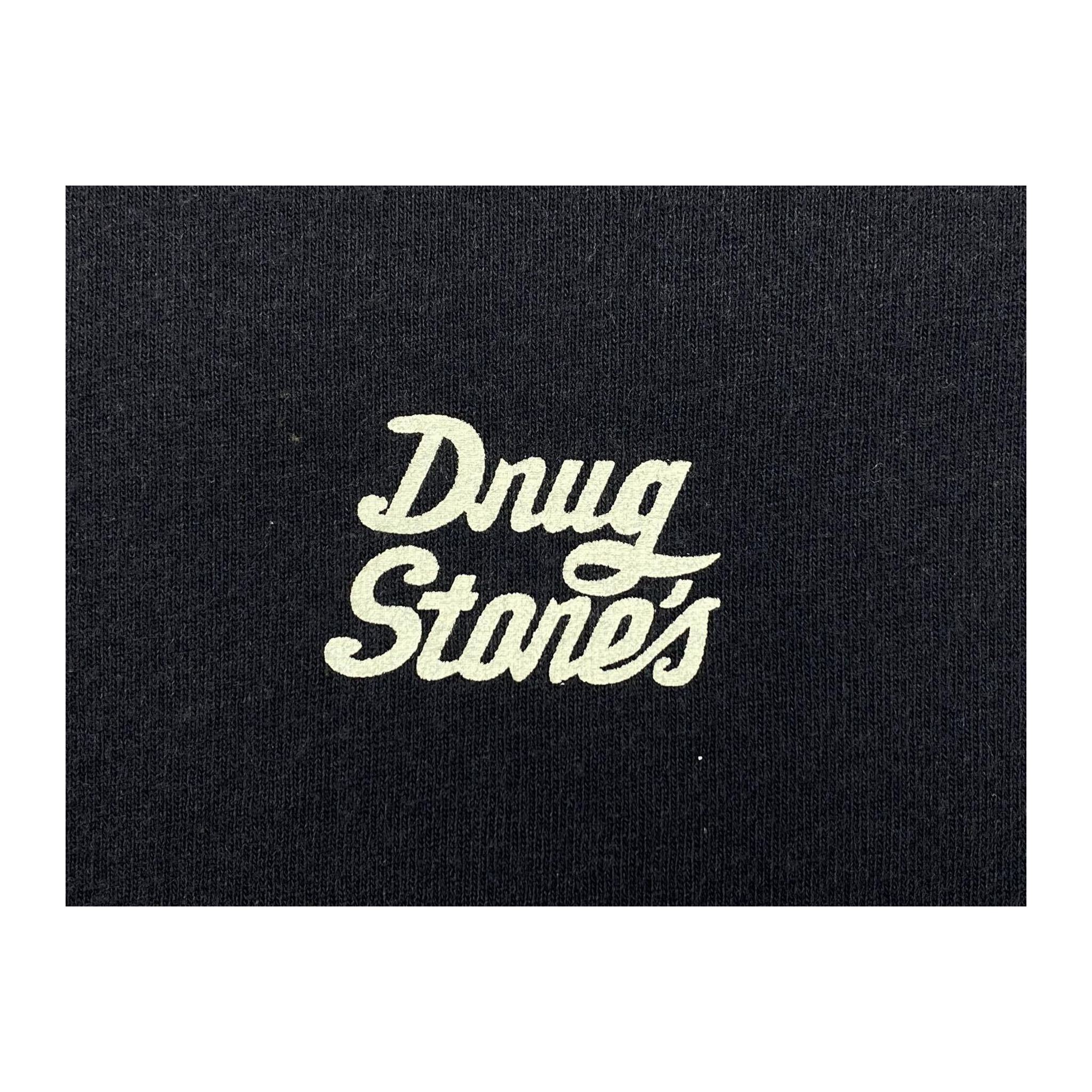 991 Drug Stores Japan Y2K Vintage Short Sleeve Graphic T Shirt Black L