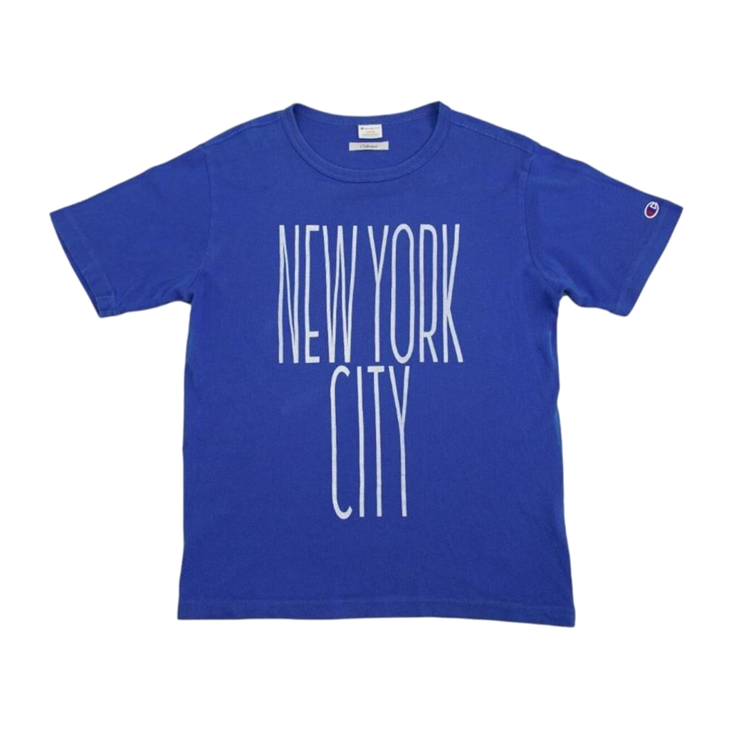 233 Champion Women's New York City Short Sleeve T Shirt Blue L