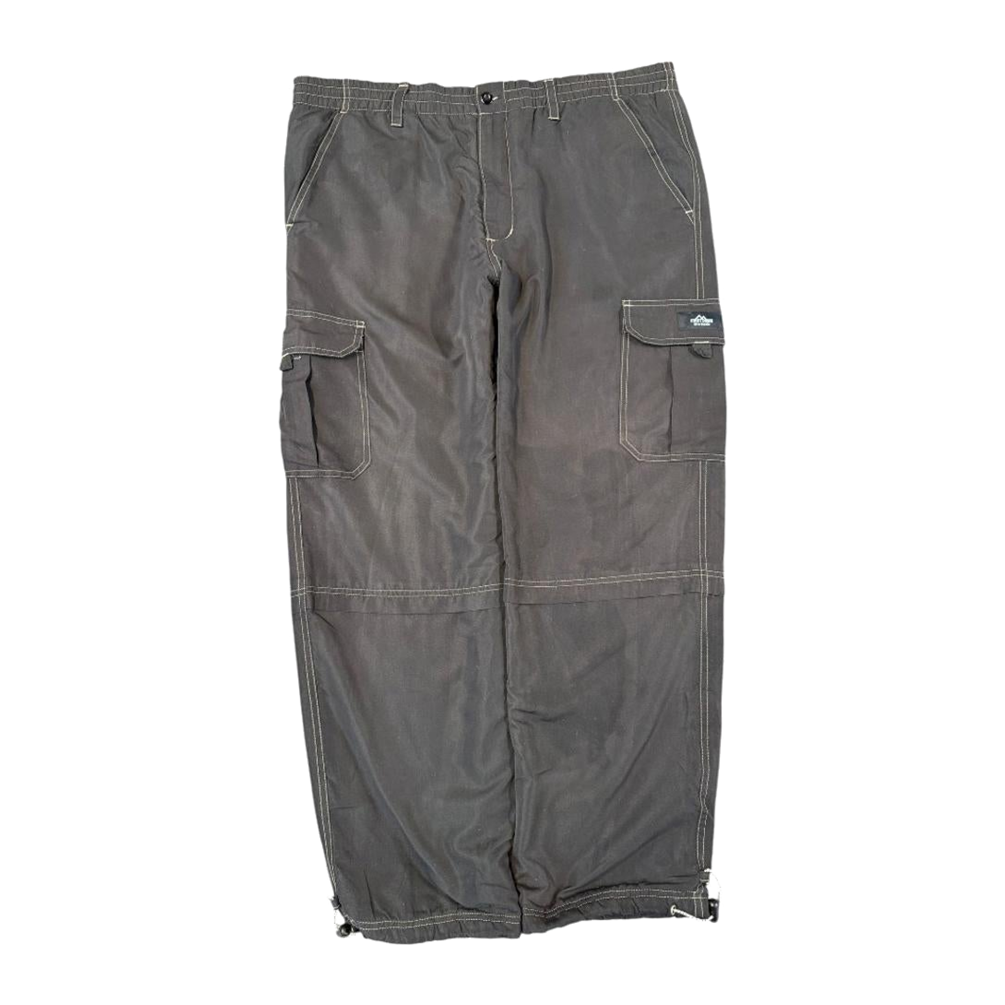 2579 First Down Double Layer Winter Track Pants Black M