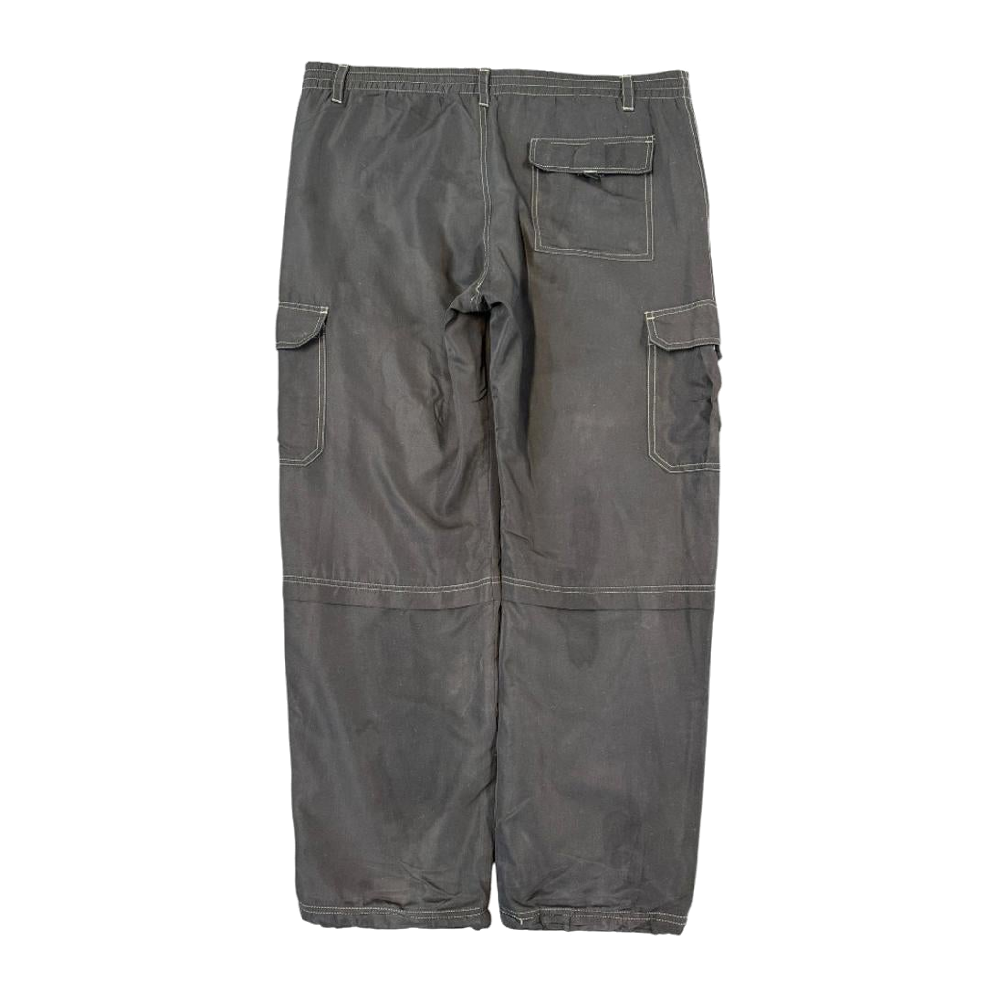2579 First Down Double Layer Winter Track Pants Black M