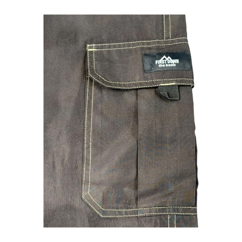 2579 First Down Double Layer Winter Track Pants Black M
