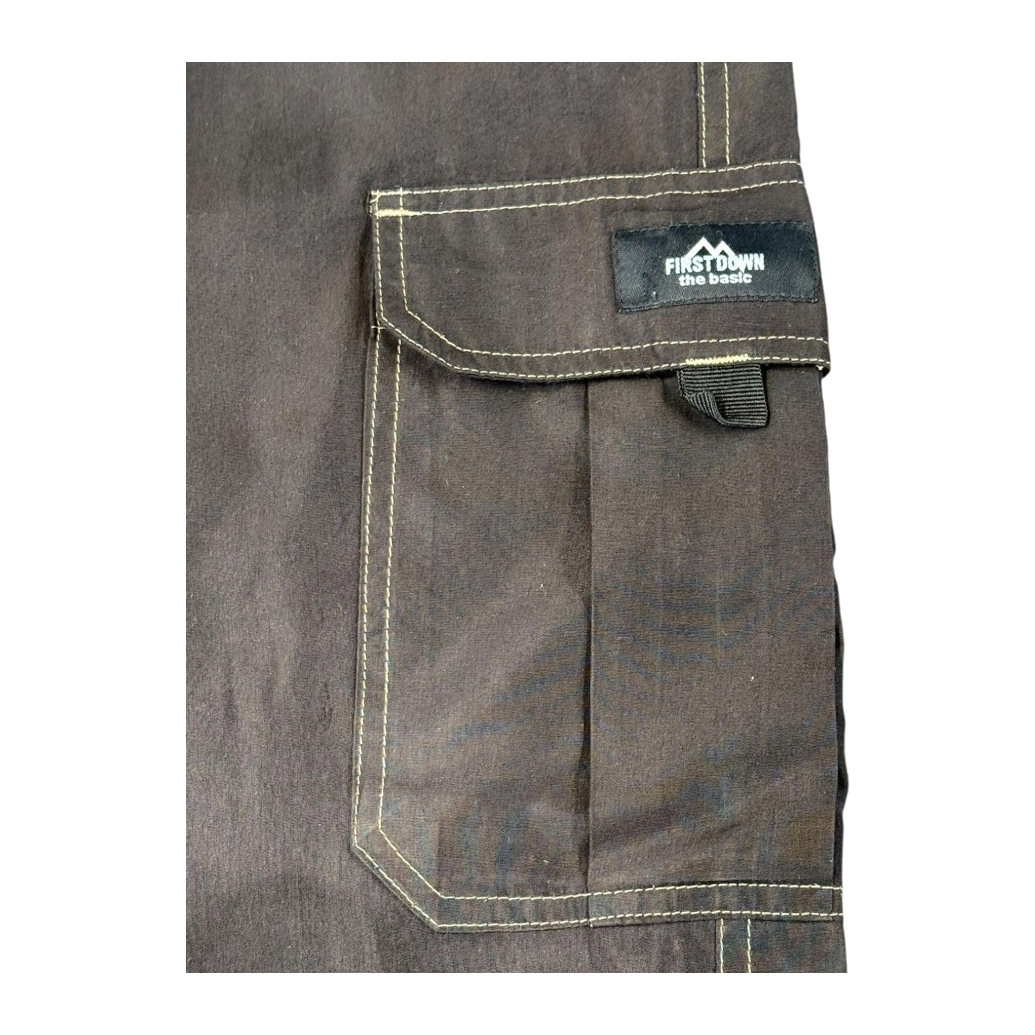 2579 First Down Double Layer Winter Track Pants Black M