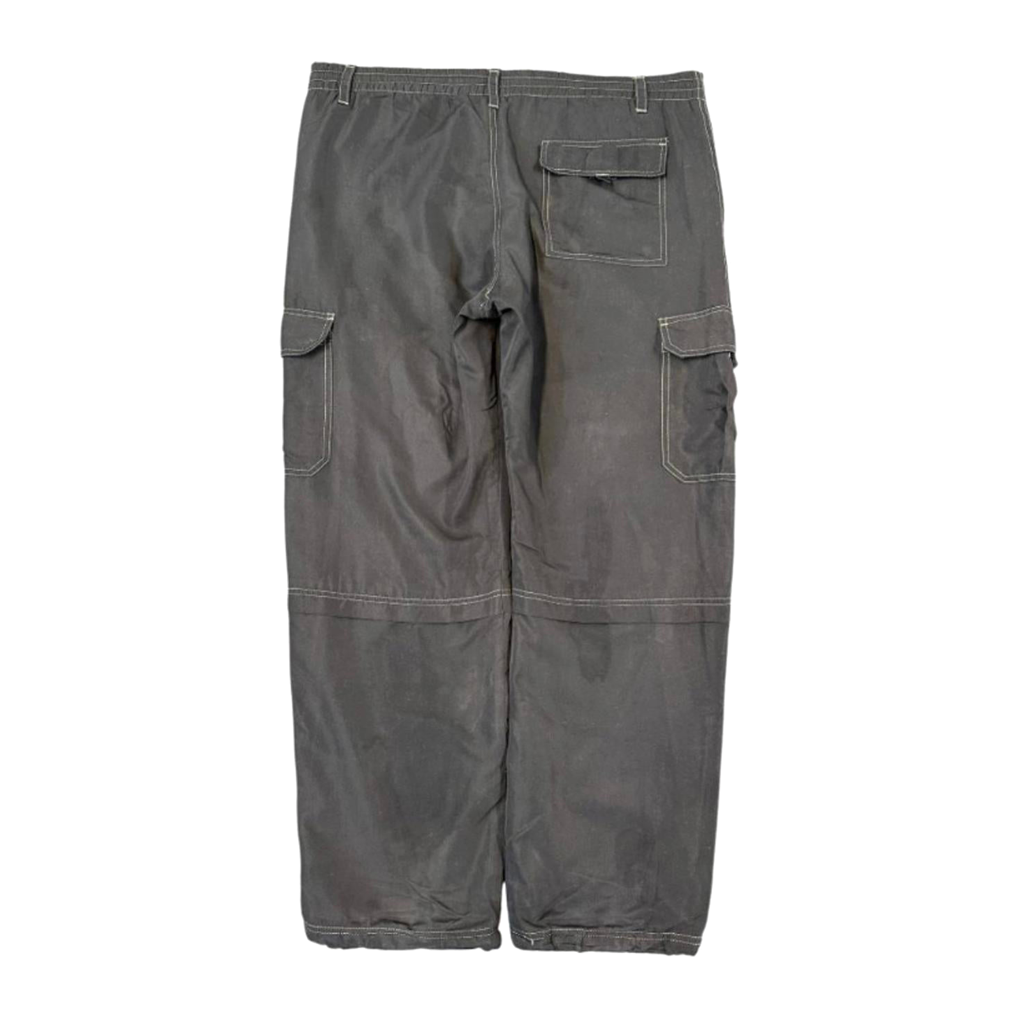 2579 First Down Double Layer Winter Track Pants Black M