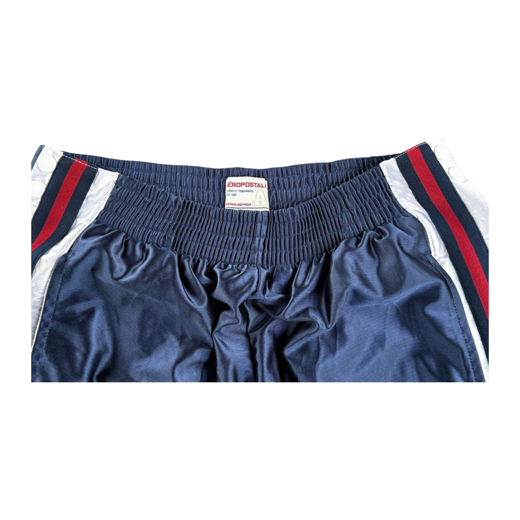 7779 Aeropostale Y2K Baggy Hip Hop Track Pants Blue L