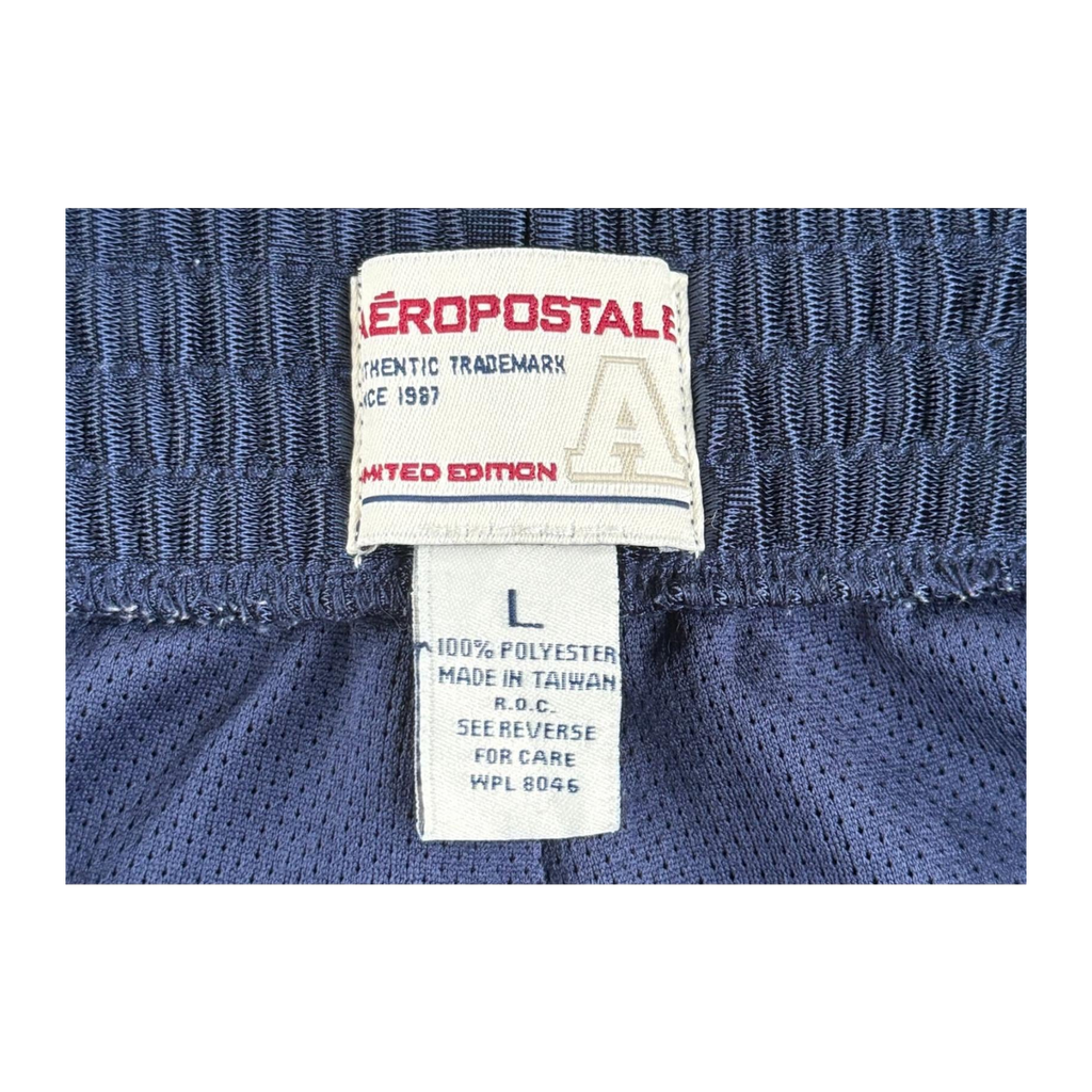 7779 Aeropostale Y2K Baggy Hip Hop Track Pants Blue L