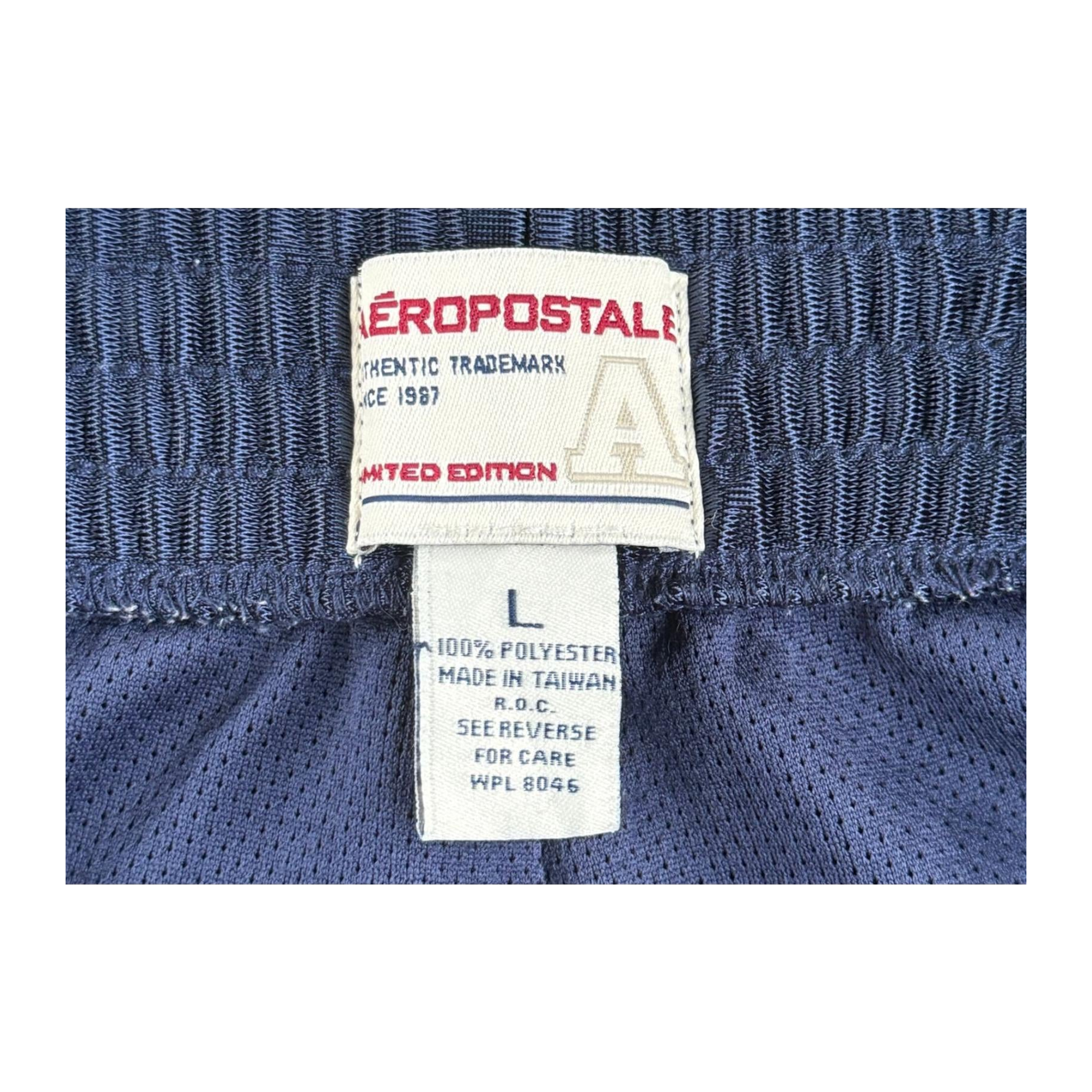 7779 Aeropostale Y2K Baggy Hip Hop Track Pants Blue L