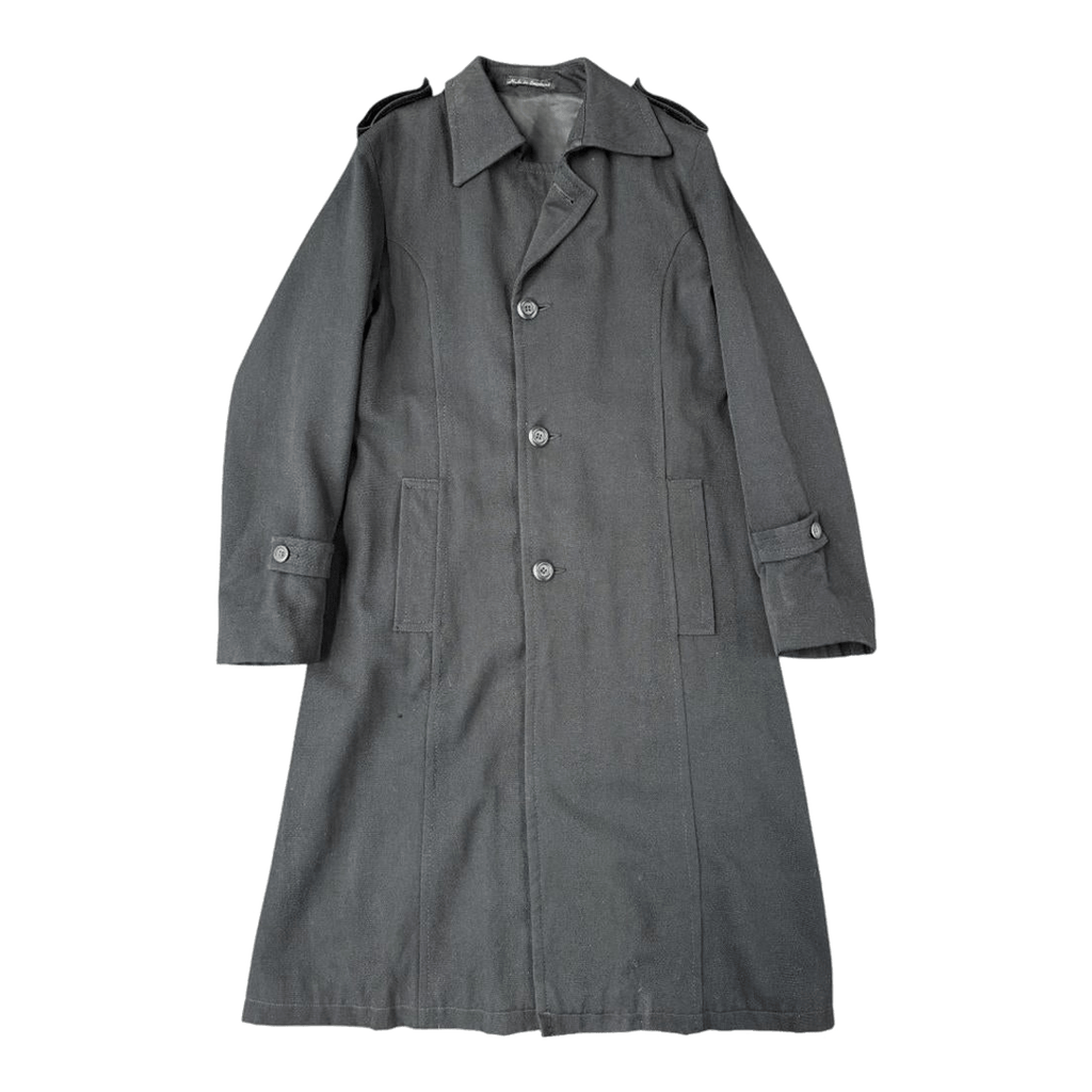 Irvine Sellars Mate's Carnaby St Made in England Vintage 1970s Wool Overcoat Black S