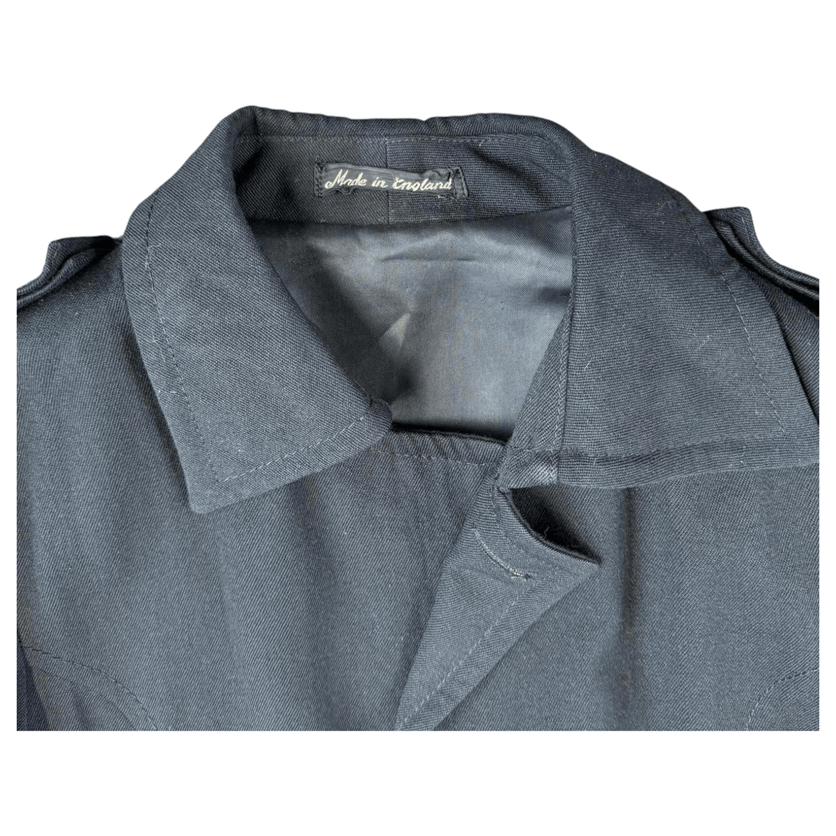 Irvine Sellars Mate's Carnaby St Made in England Vintage 1970s Wool Overcoat Black S