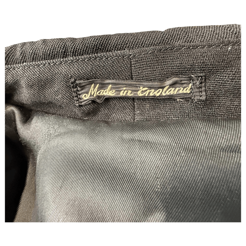 Irvine Sellars Mate's Carnaby St Made in England Vintage 1970s Wool Overcoat Black S