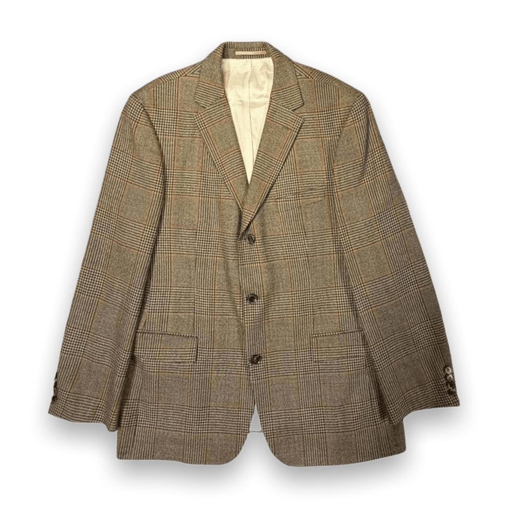 Hugo Boss Blazer Wool Tweed Overcoat Brown L