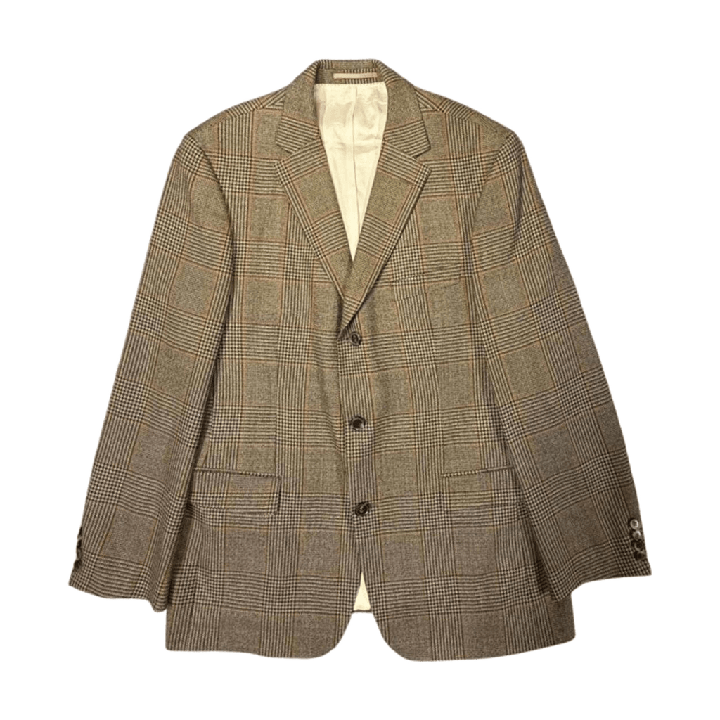 Hugo Boss Blazer Wool Tweed Overcoat Brown L
