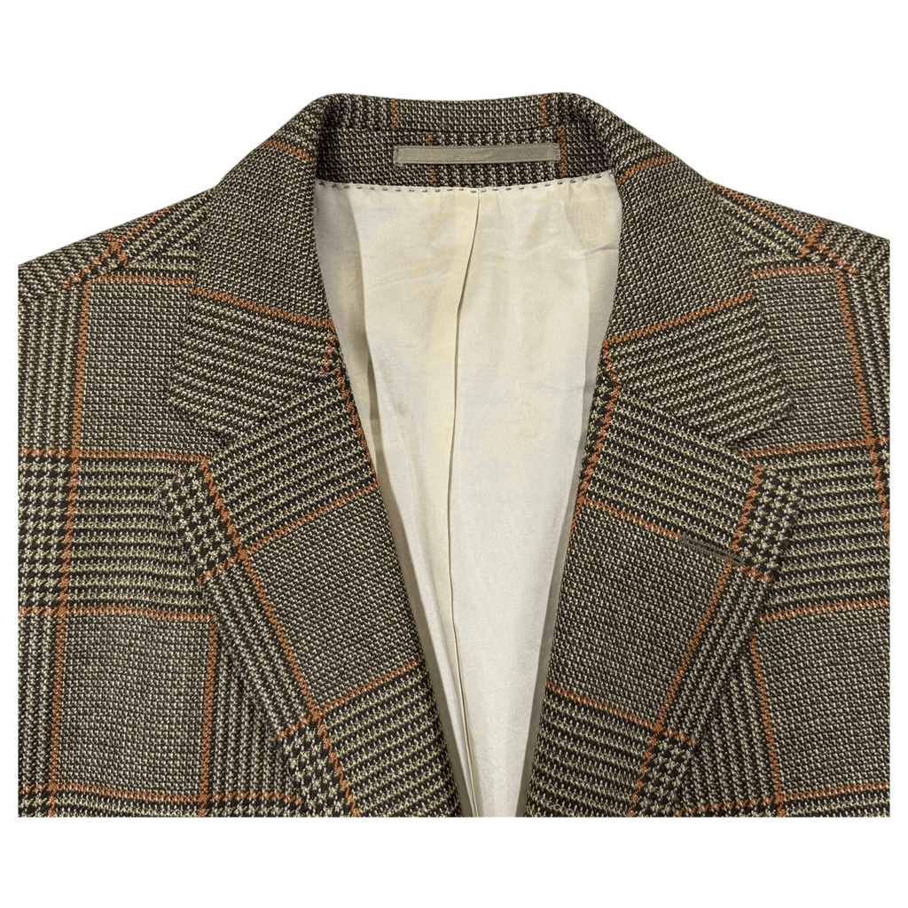 Hugo Boss Blazer Wool Tweed Overcoat Brown L