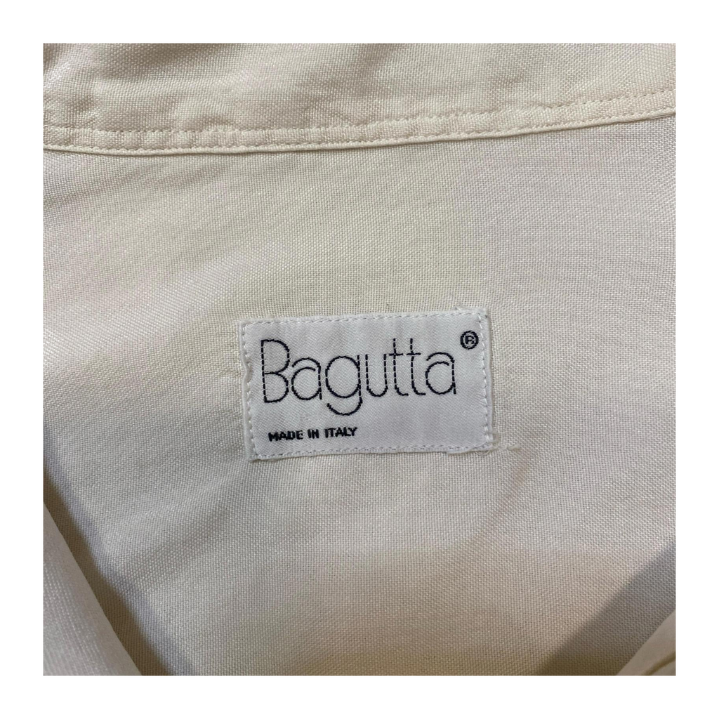 Bagutta Made in Italy Vintage Button Up Shirt Cream L