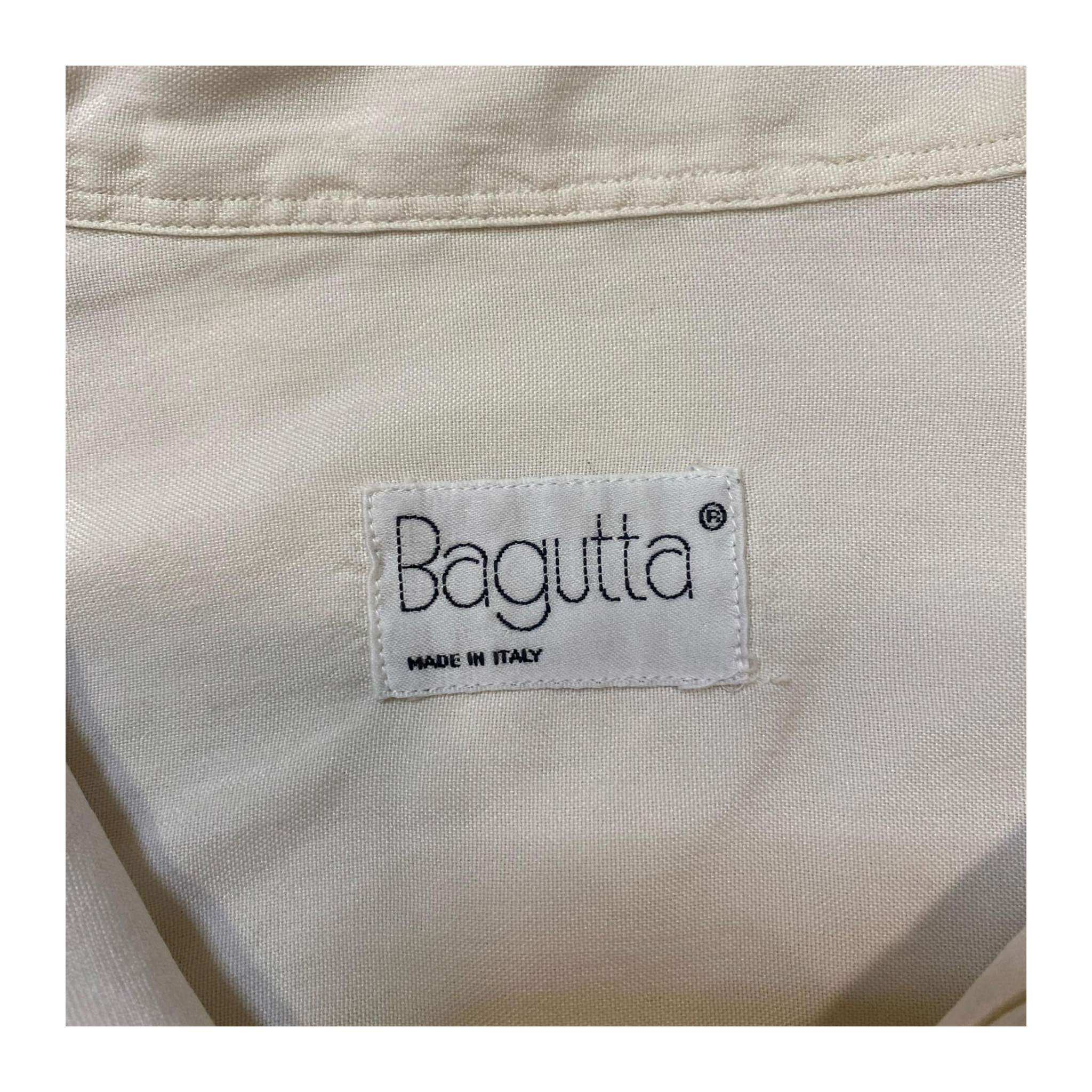 Bagutta Made in Italy Vintage Button Up Shirt Cream L