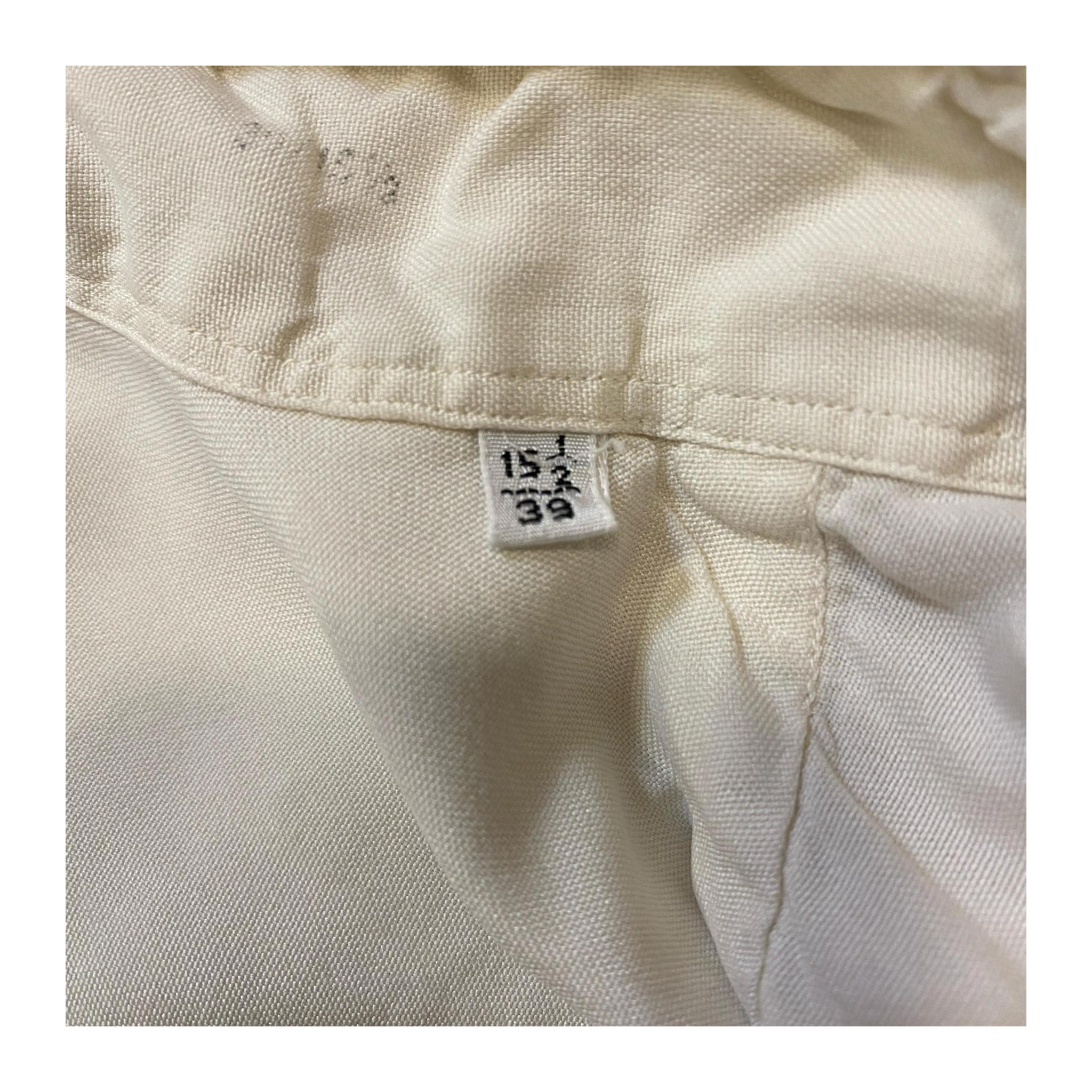 Bagutta Made in Italy Vintage Button Up Shirt Cream L