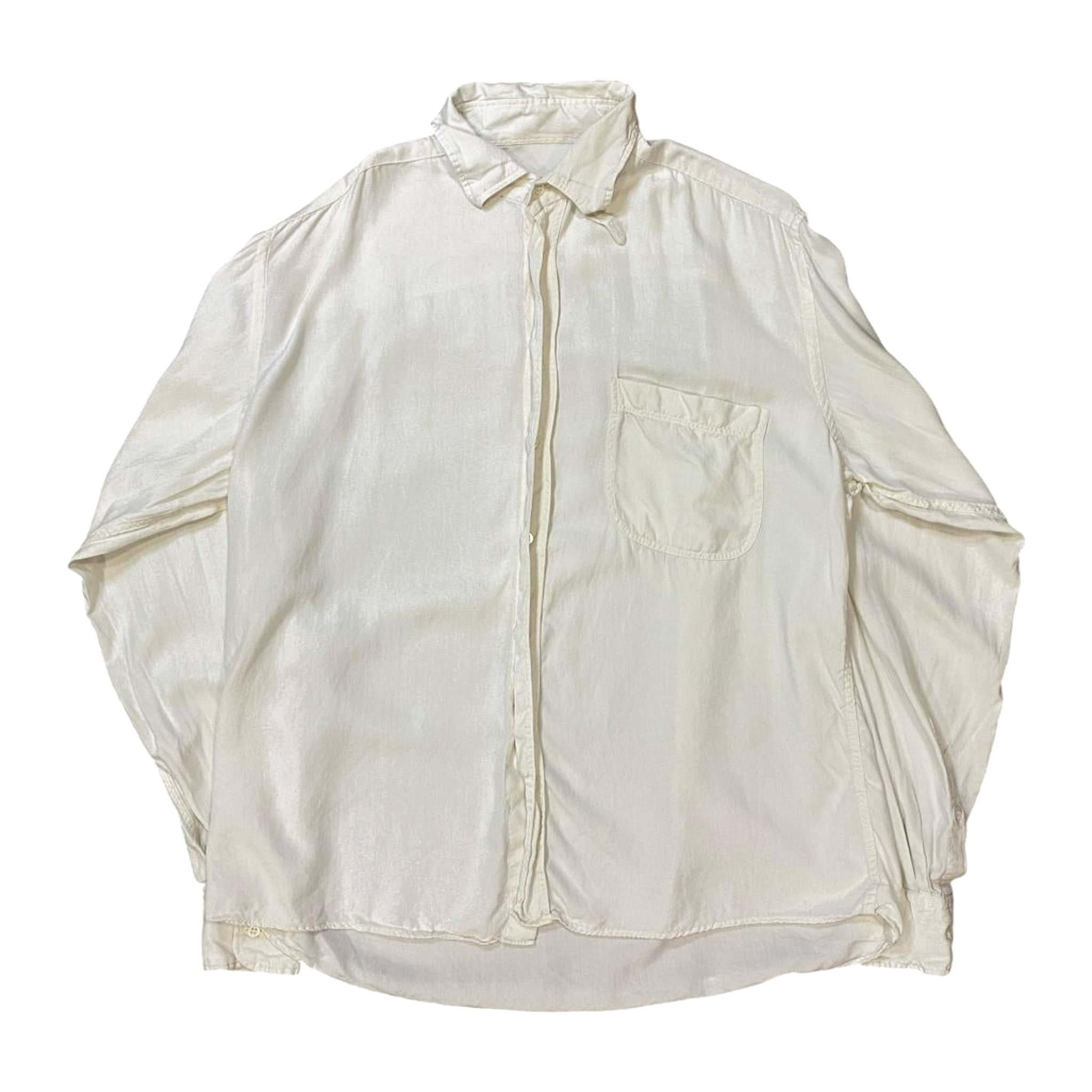 Bagutta Made in Italy Vintage Button Up Shirt Cream L