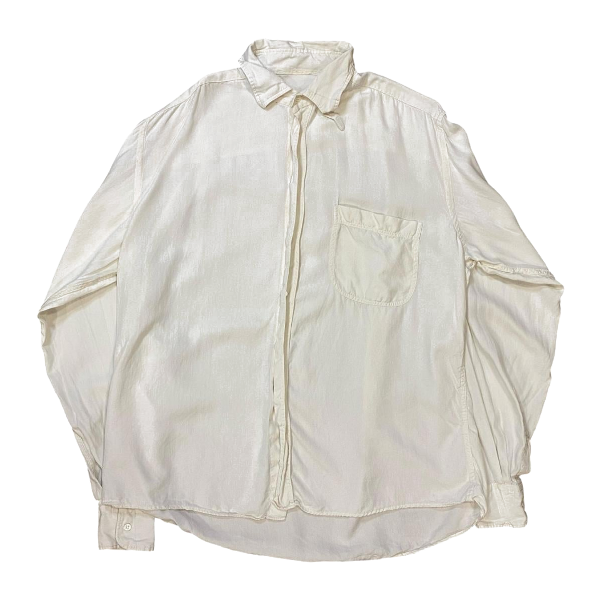 Bagutta Made in Italy Vintage Button Up Shirt Cream L