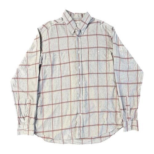 Christian Dior Monsieur Men’s Shirt 1980’s Vintage Pale Grey Red M