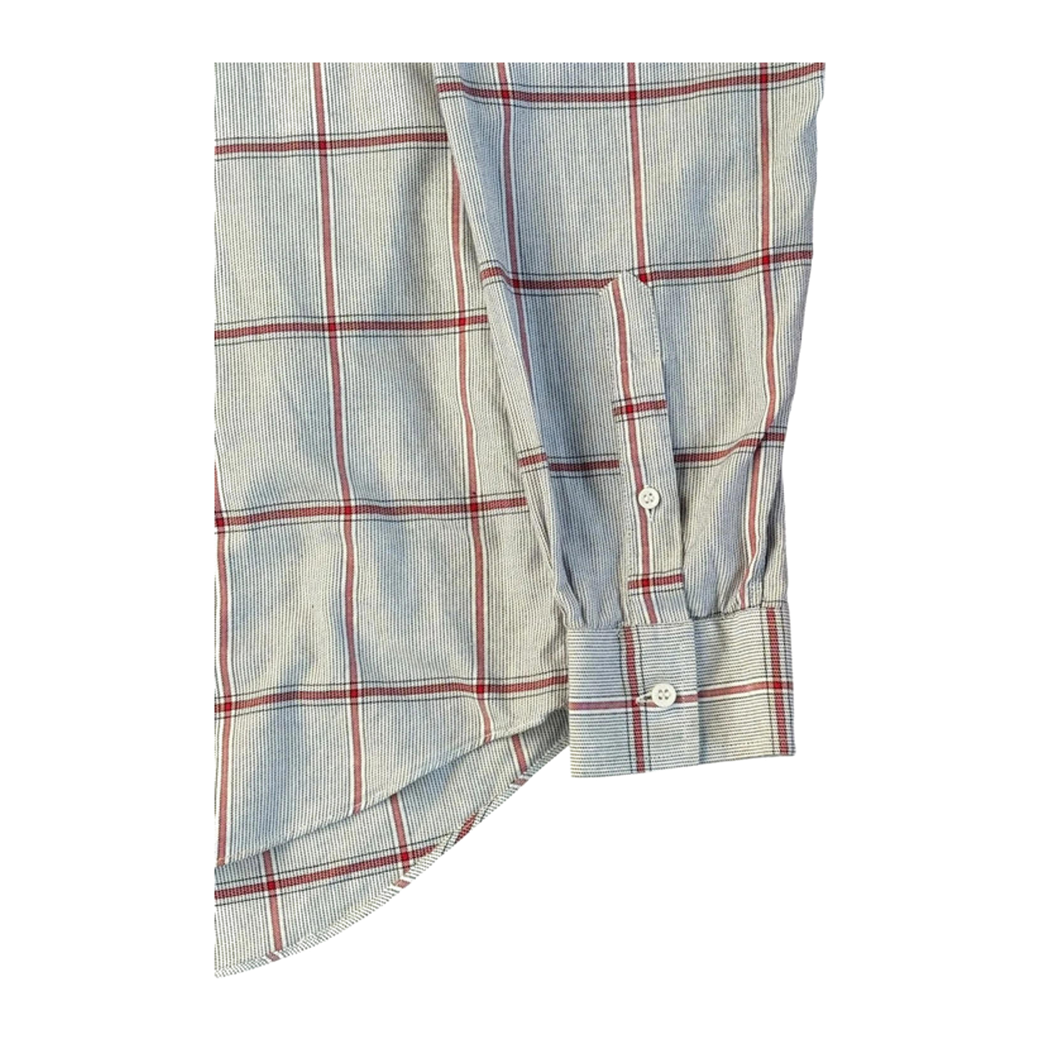 Christian Dior Monsieur Men’s Shirt 1980’s Vintage Pale Grey Red M