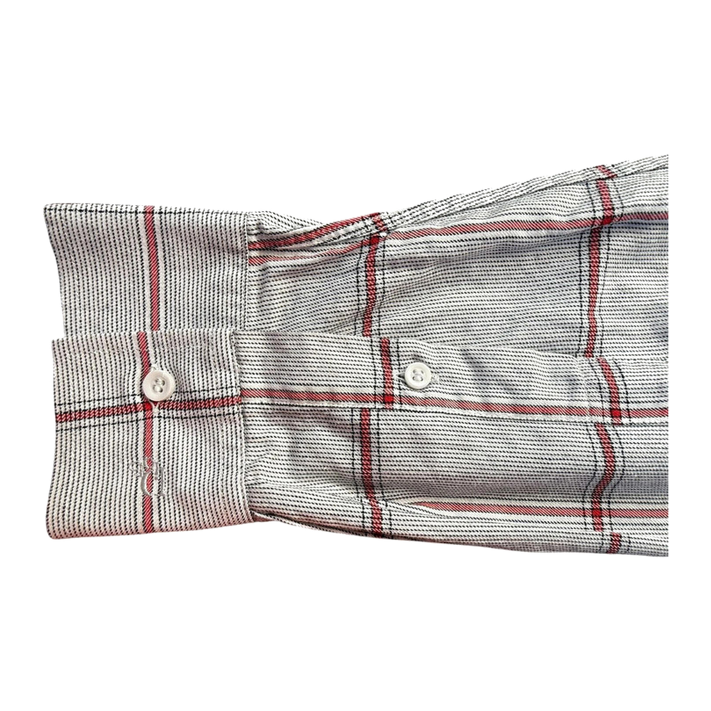 Christian Dior Monsieur Men’s Shirt 1980’s Vintage Pale Grey Red M