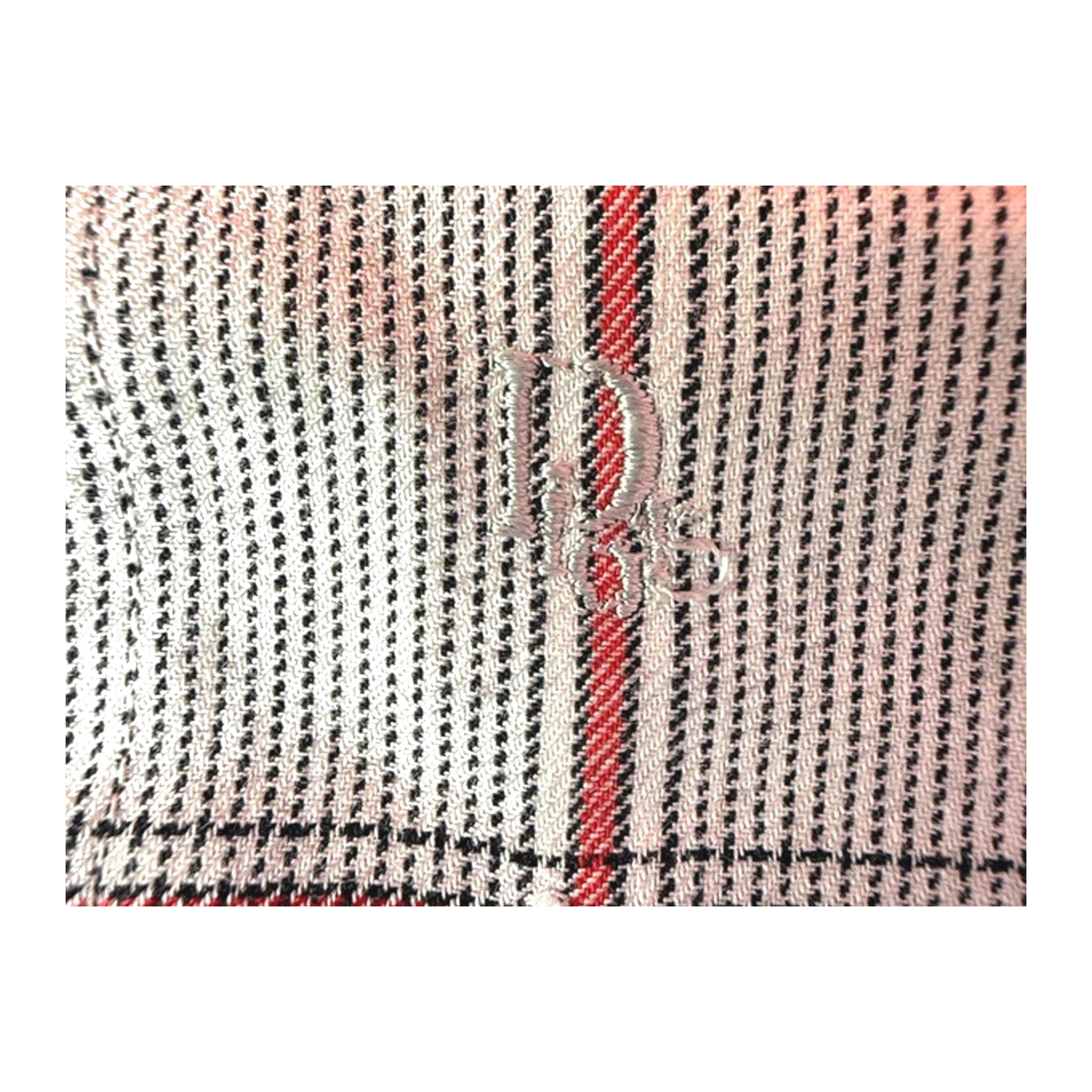 Christian Dior Monsieur Men’s Shirt 1980’s Vintage Pale Grey Red M