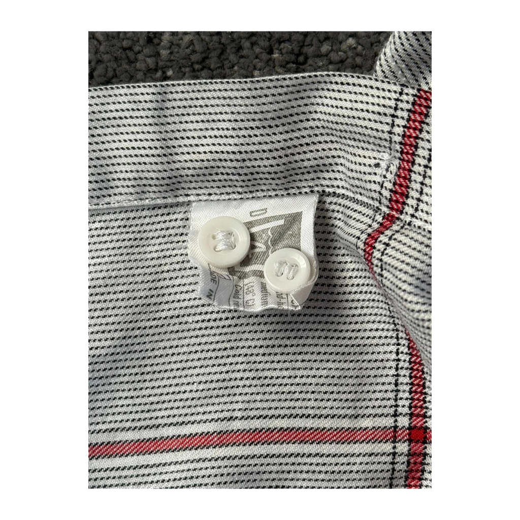 Christian Dior Monsieur Men’s Shirt 1980’s Vintage Pale Grey Red M