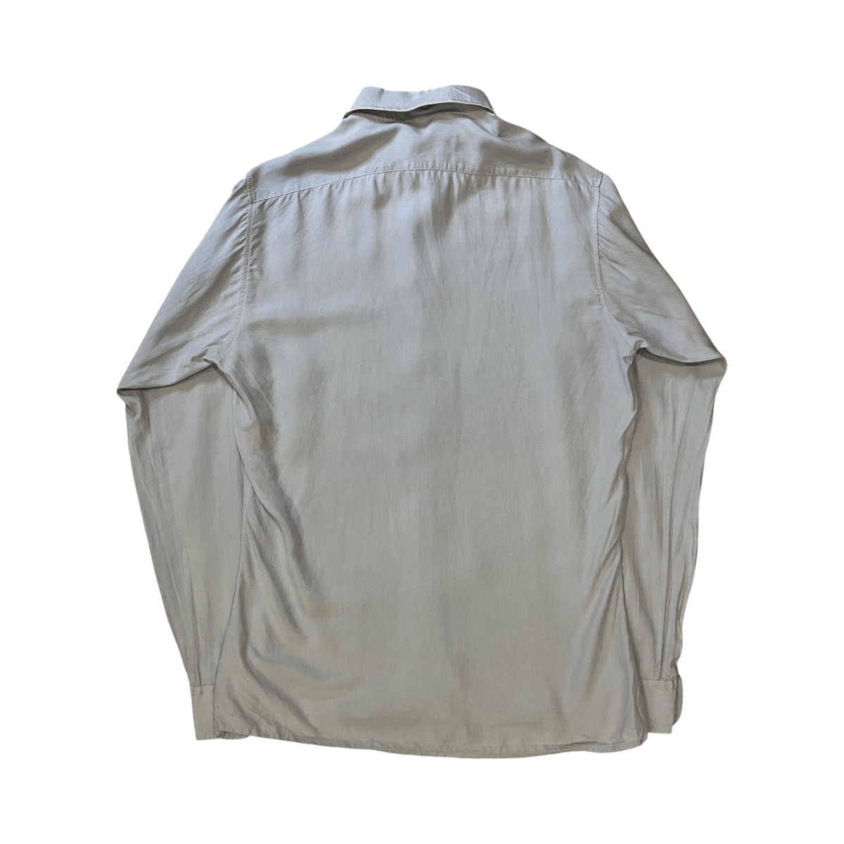 Vintage 80s LG Adams Pure Silk Button Up Grey M