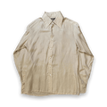 Vintage 70s Take 6 Pure Silk Button Up Dress Shirt Cream L