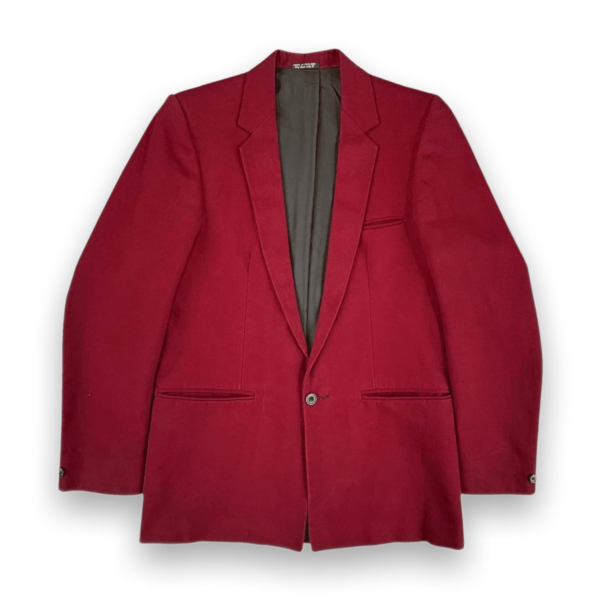 John Peters Vintage 1970s Made in England Wool Blazer Red S