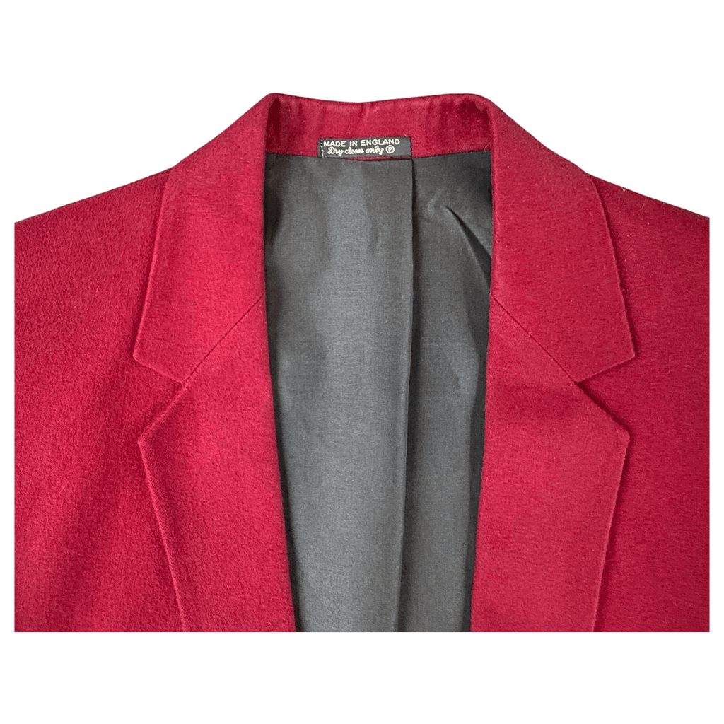 John Peters Vintage 1970s Made in England Wool Blazer Red S