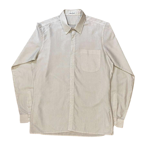 Angelo Santini Vintage Window Plaid Button Up Cream L