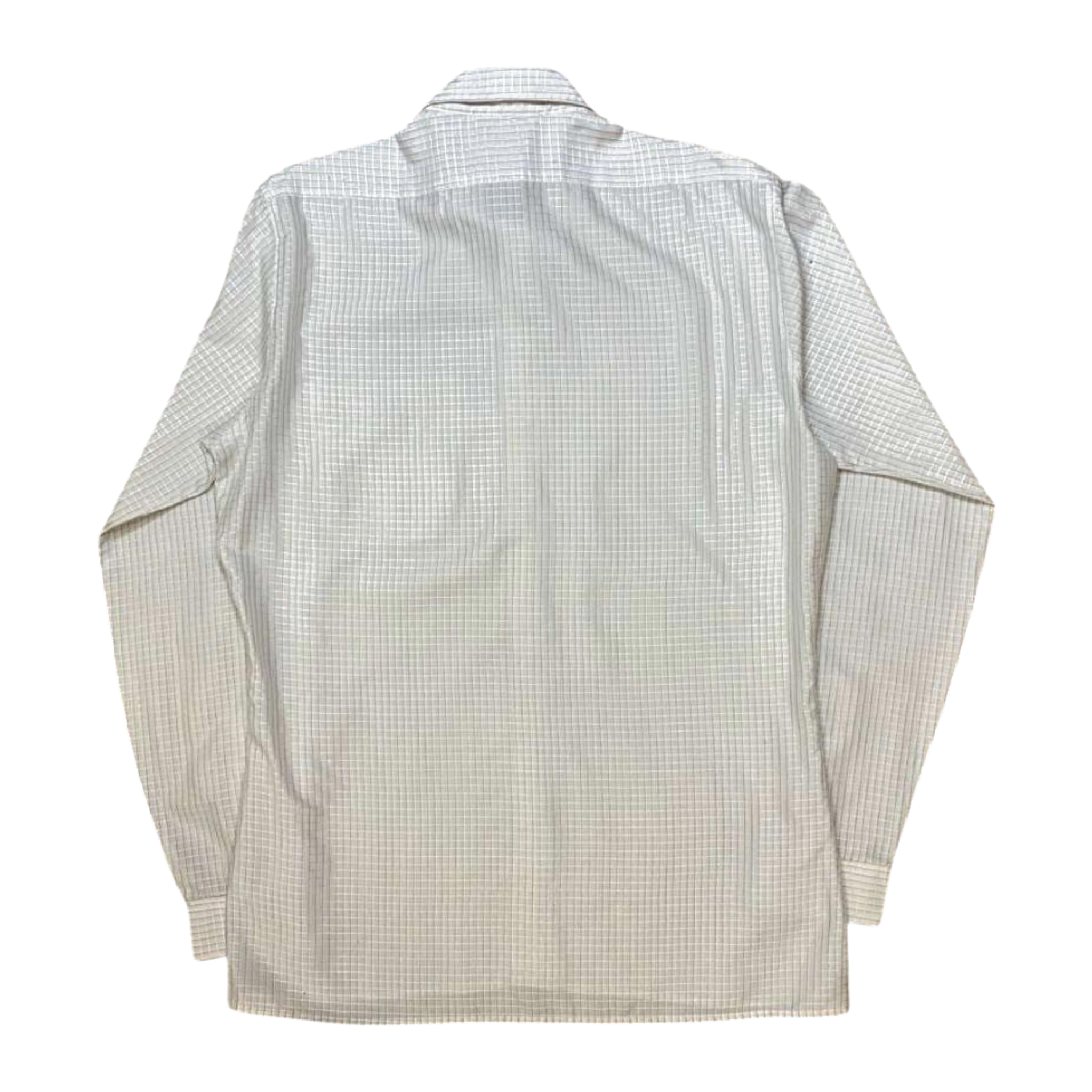 Angelo Santini Vintage Window Plaid Button Up Cream L