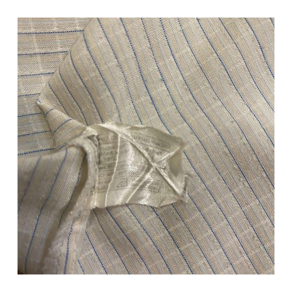 Angelo Santini Vintage Window Plaid Button Up Cream L