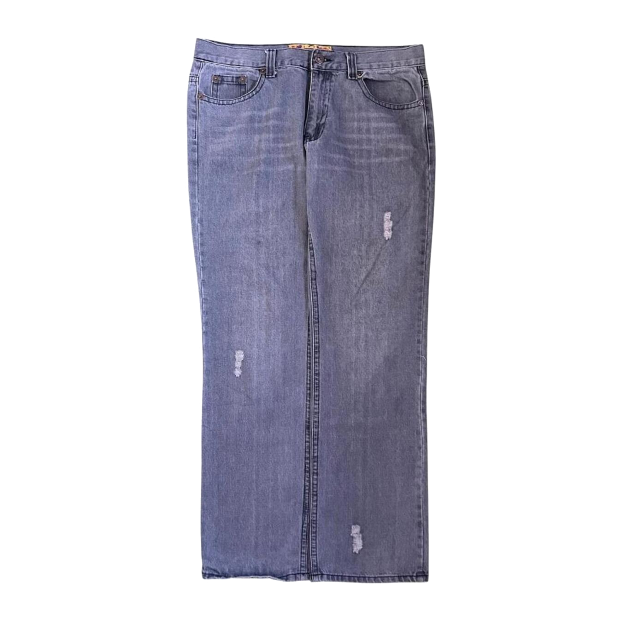 FUSA Focus USA Distressed Straight Leg Denim Jeans 14